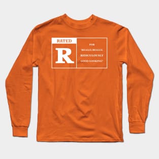 Rated R clear WHITE Long Sleeve T-Shirt